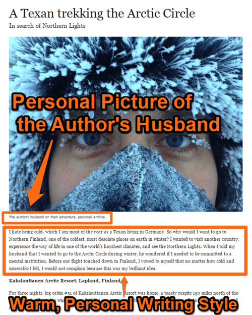 Competitor writing style